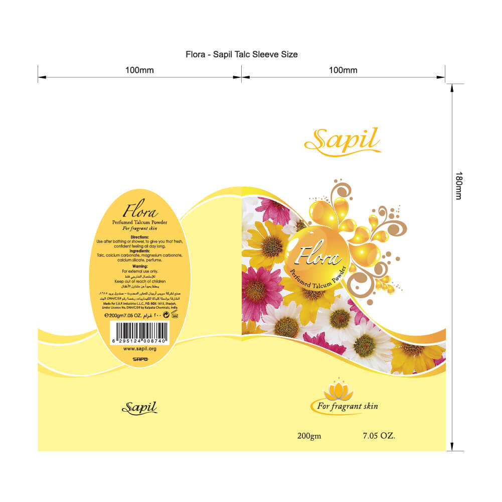 sapil talc flora sleeves